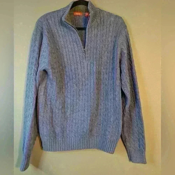 Izod Other - Izod sweater 3/4 zip cable knit periwinkle blue. Men's size small.